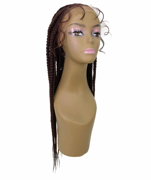 Estelita Dark Auburn Cornrow Box Braided Wig