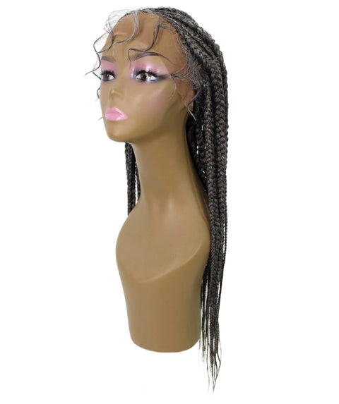 Estelita Charcoal Grey Cornrow Box Braided Wig