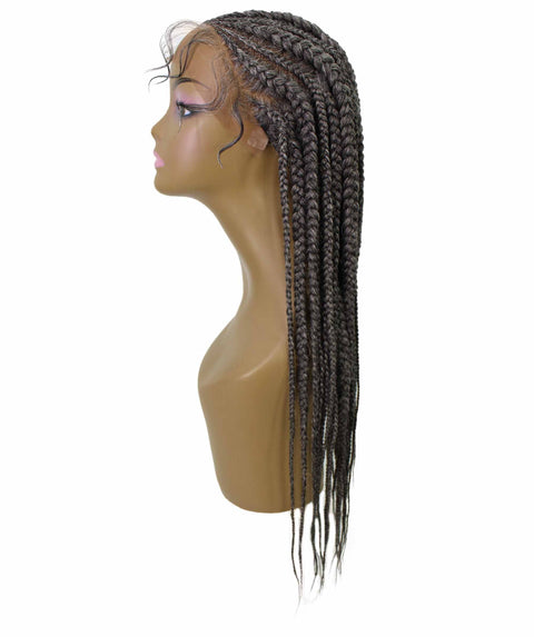Estelita Charcoal Grey Cornrow Box Braided Wig