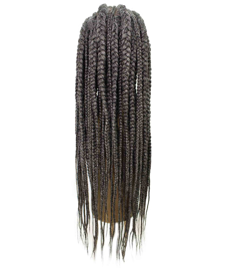Estelita Charcoal Grey Cornrow Box Braided Wig