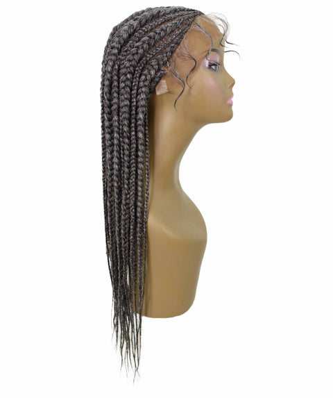 Estelita Charcoal Grey Cornrow Box Braided Wig