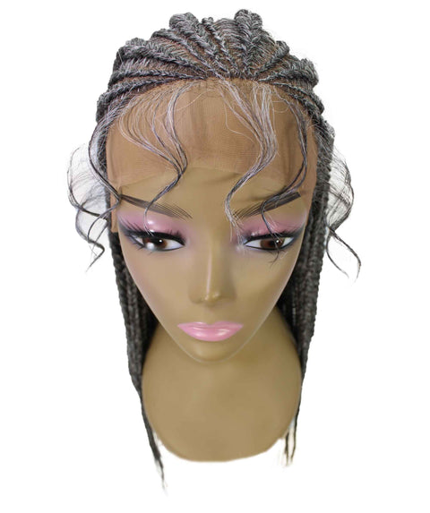 Estelita Charcoal Grey Cornrow Box Braided Wig