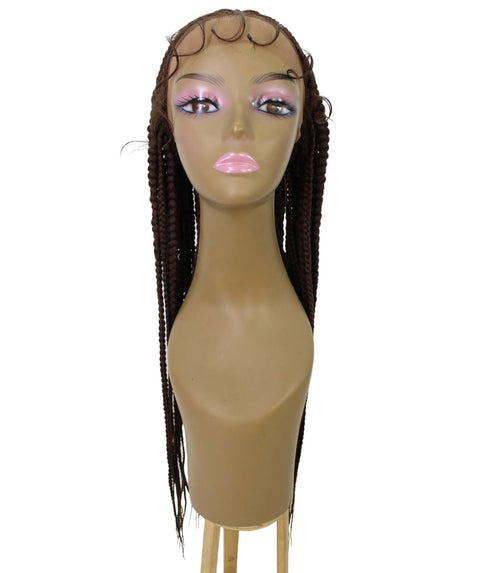 Estelita Chestnut Brown Cornrow Box Braided Wig