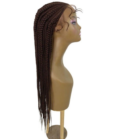 Estelita Chestnut Brown Cornrow Box Braided Wig