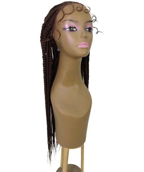 Estelita Chestnut Brown Cornrow Box Braided Wig