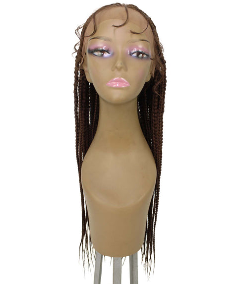 Estelita Mahogany Brown Cornrow Box Braided Wig