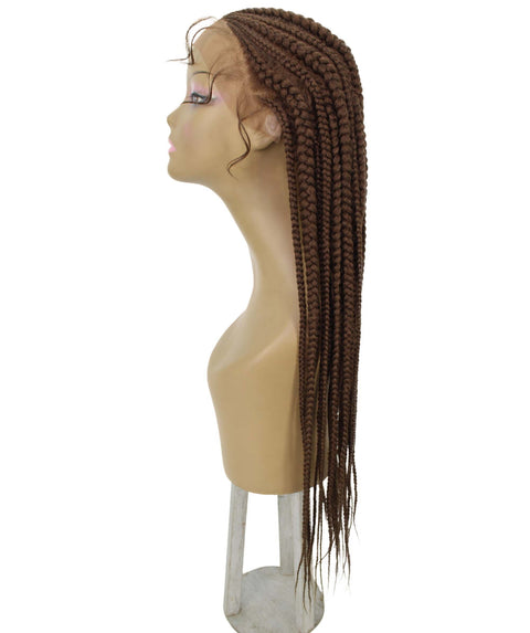 Estelita Mahogany Brown Cornrow Box Braided Wig
