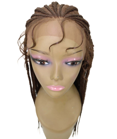 Estelita Mahogany Brown Cornrow Box Braided Wig