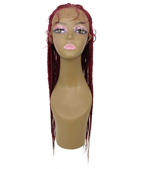 Estelita Burgundy Cornrow Box Braided Wig