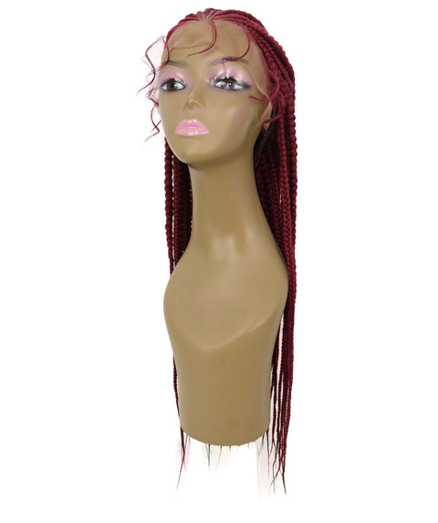 Estelita Burgundy Cornrow Box Braided Wig