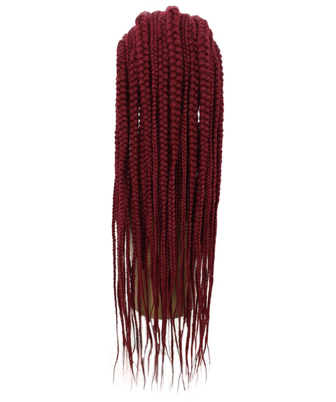 Estelita Burgundy Cornrow Box Braided Wig