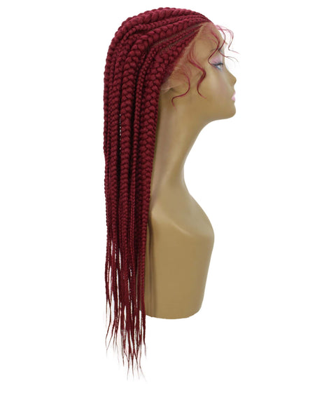 Estelita Burgundy Cornrow Box Braided Wig