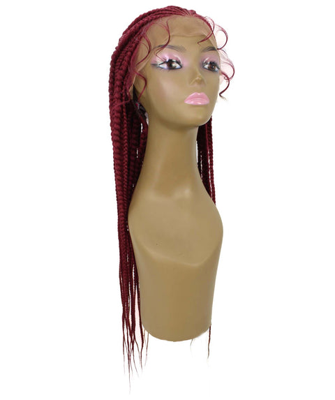 Estelita Burgundy Cornrow Box Braided Wig