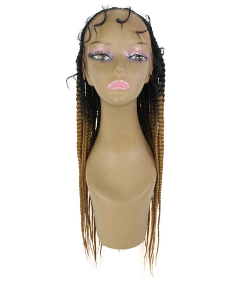 Estelita Honey Blonde Ombre Cornrow Box Braided Wig