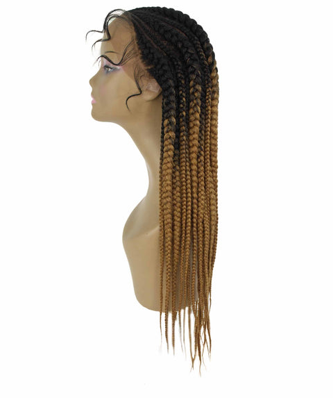 Estelita Honey Blonde Ombre Cornrow Box Braided Wig
