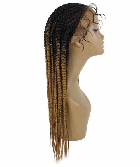 Estelita Honey Blonde Ombre Cornrow Box Braided Wig