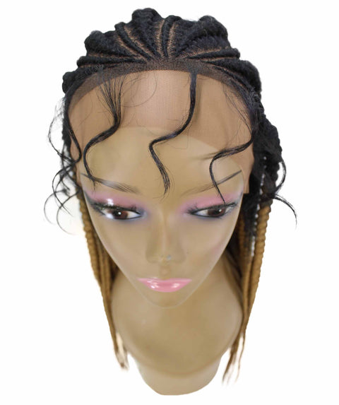 Estelita Honey Blonde Ombre Cornrow Box Braided Wig