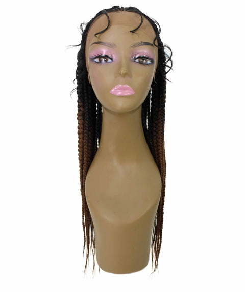 Estelita Copper Blonde Ombre Cornrow Box Braided Wig