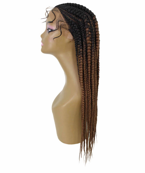 Estelita Copper Blonde Ombre Cornrow Box Braided Wig