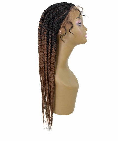 Estelita Copper Blonde Ombre Cornrow Box Braided Wig