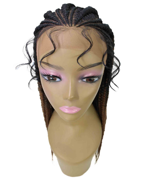 Estelita Copper Blonde Ombre Cornrow Box Braided Wig