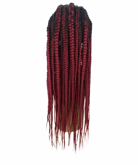 Estelita Burgundy Ombre Cornrow Box Braided Wig