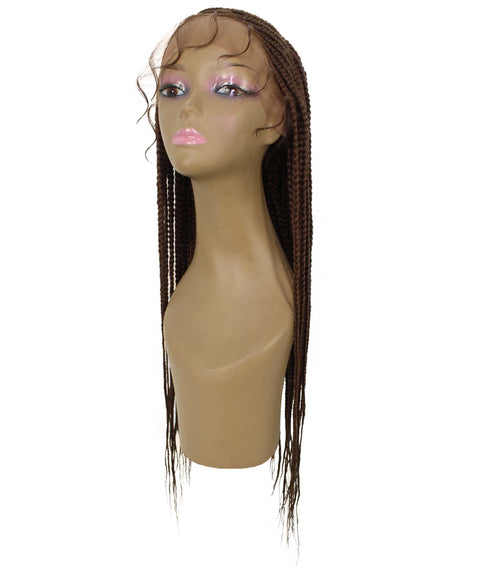 Malika Mahogany Brown Cornrow Braided Wig
