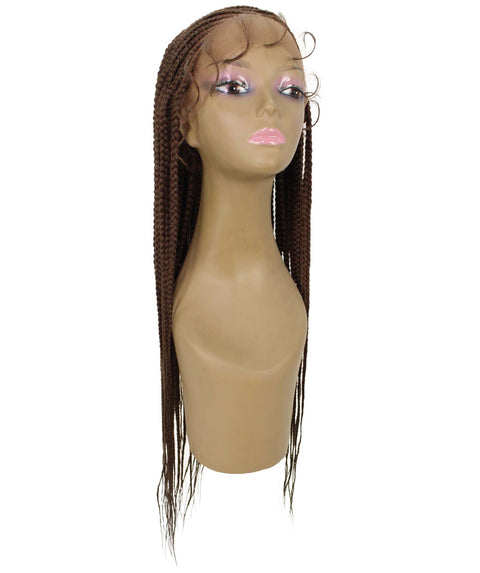 Malika Mahogany Brown Cornrow Braided Wig