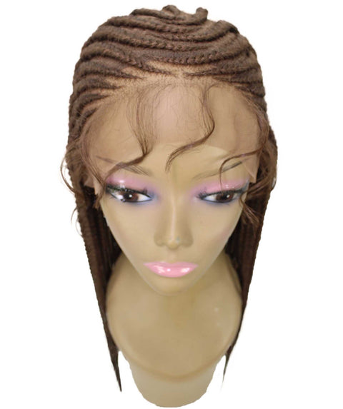 Malika Mahogany Brown Cornrow Braided Wig