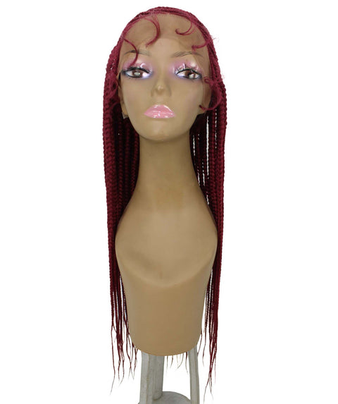 Malika Burgundy Cornrow Braided Wig