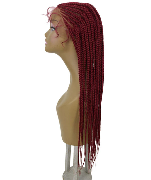 Malika Burgundy Cornrow Braided Wig