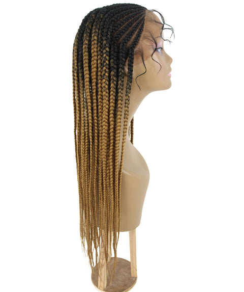 Malika Copper Blonde Ombre Cornrow Braided Wig