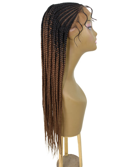 Malika Copper Blonde Ombre Cornrow Braided Wig