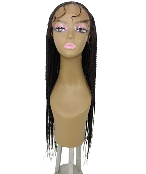 Shanelle Dark Brown Micro Cornrow Braided Wig