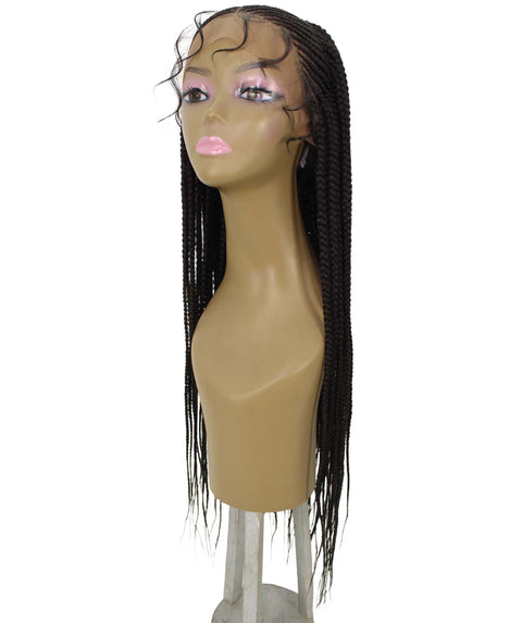 Shanelle Dark Brown Micro Cornrow Braided Wig