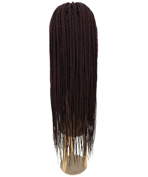 Shanelle Deep Red and Black Blend Micro Cornrow Braided Wig