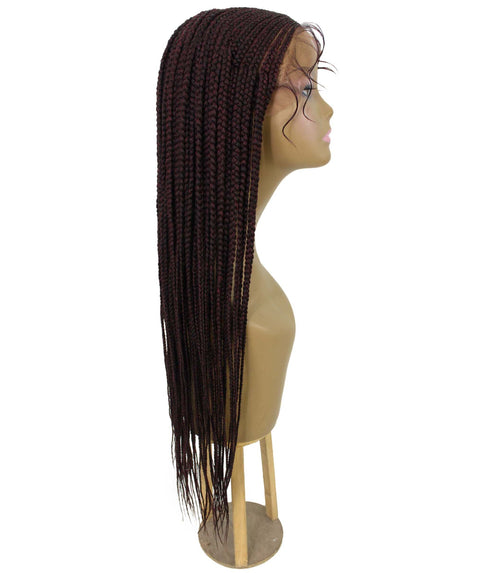 Shanelle Deep Red and Black Blend Micro Cornrow Braided Wig