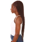 Shanelle Dark Auburn Micro Cornrow Braided Wig