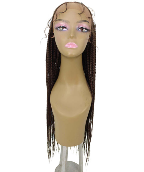 Shanelle Chestnut Brown Micro Cornrow Braided Wig