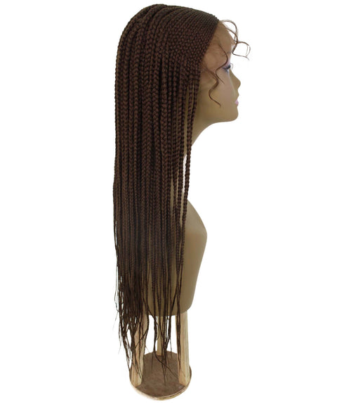 Shanelle Mahogany Brown Micro Cornrow Braided Wig