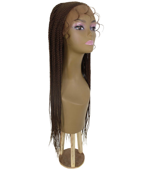 Shanelle Mahogany Brown Micro Cornrow Braided Wig