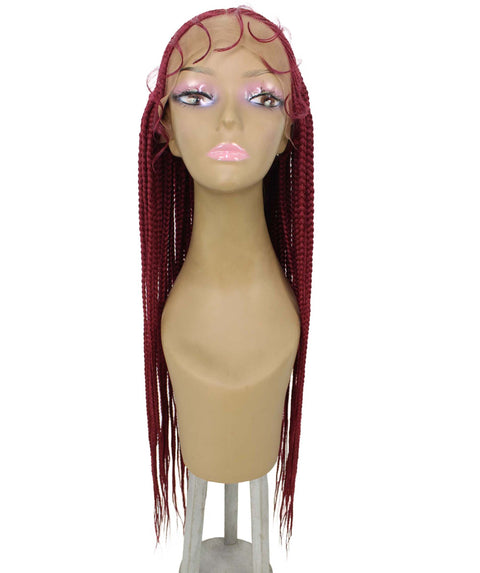Shanelle Burgundy Micro Cornrow Braided Wig