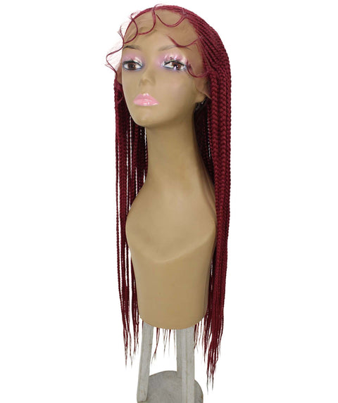 Shanelle Burgundy Micro Cornrow Braided Wig
