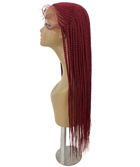 Shanelle Burgundy Micro Cornrow Braided Wig