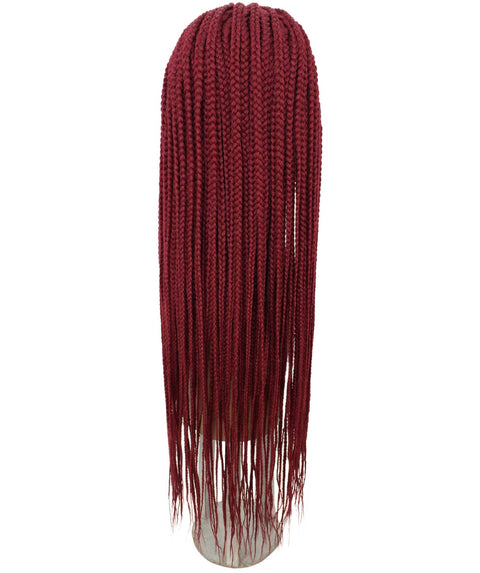 Shanelle Burgundy Micro Cornrow Braided Wig