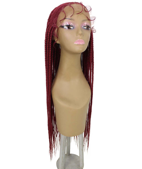 Shanelle Burgundy Micro Cornrow Braided Wig