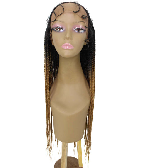 Shanelle Honey Blonde Ombre Micro Cornrow Braided Wig