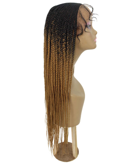 Shanelle Honey Blonde Ombre Micro Cornrow Braided Wig