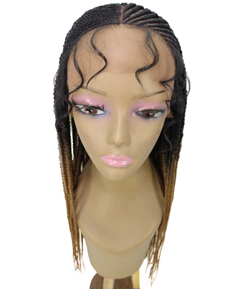 Shanelle Honey Blonde Ombre Micro Cornrow Braided Wig