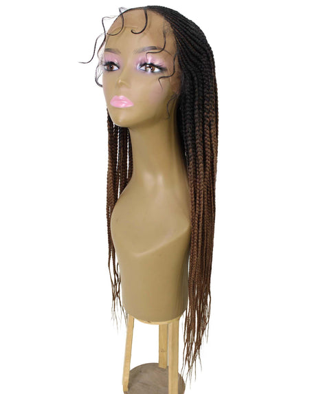 Shanelle Copper Blonde Ombre Micro Cornrow Braided Wig